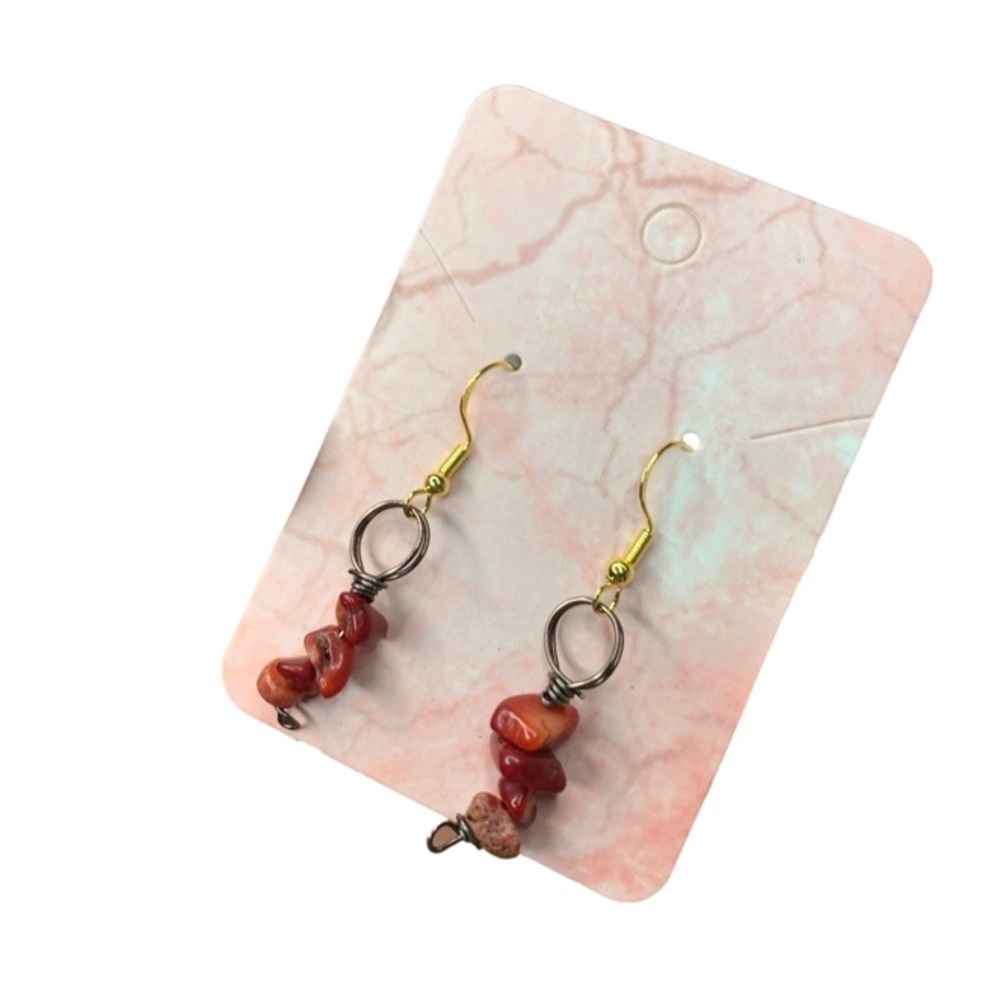 Red crystal earrings